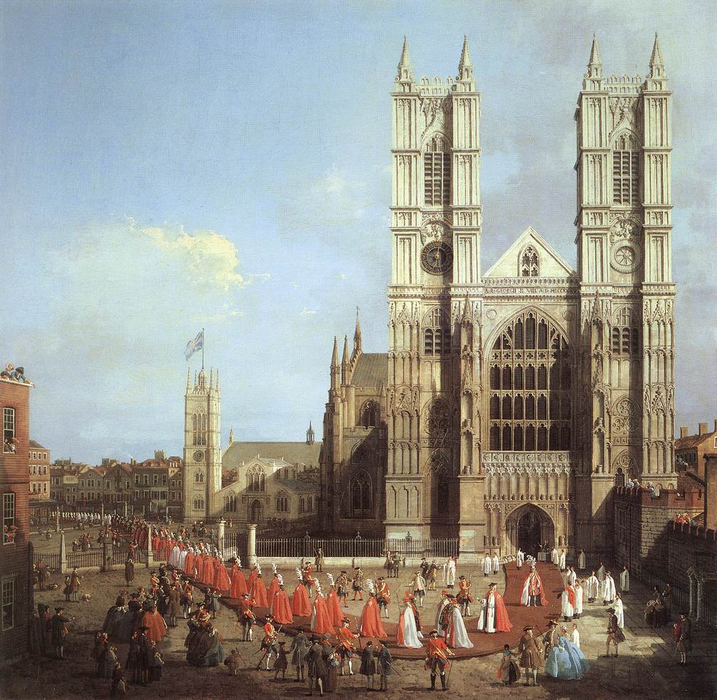 London: Westminster Abbey, with a Procession of Knights of the Bath  f