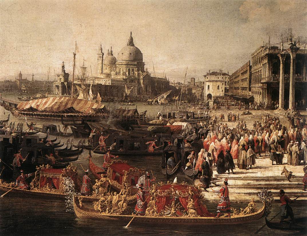Arrival of the French Ambassador in Venice (detail) f