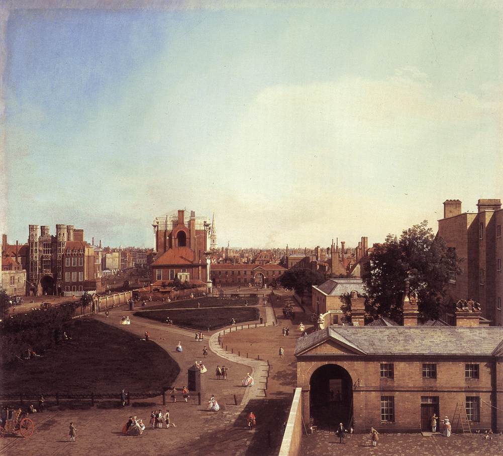 London: Whitehall and the Privy Garden from Richmond House f