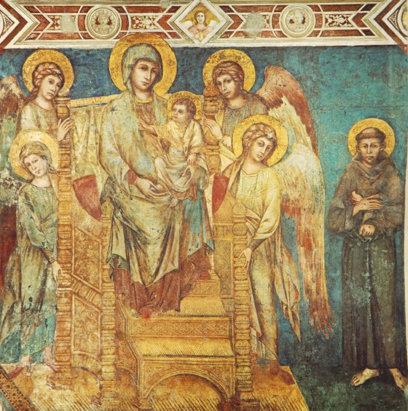 Madonna Enthroned with the Child, St Francis and four Angels dfg