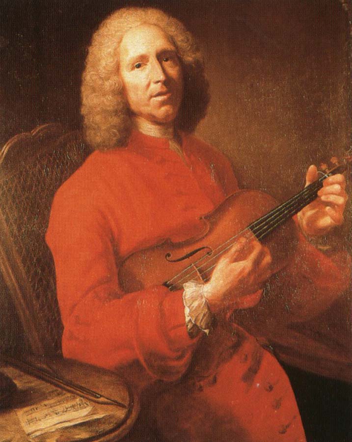jean philippe rameau with his violin, a famous portrait by joseph aved