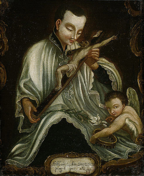 Saint Aloysius Gonzaga with the crucifix
