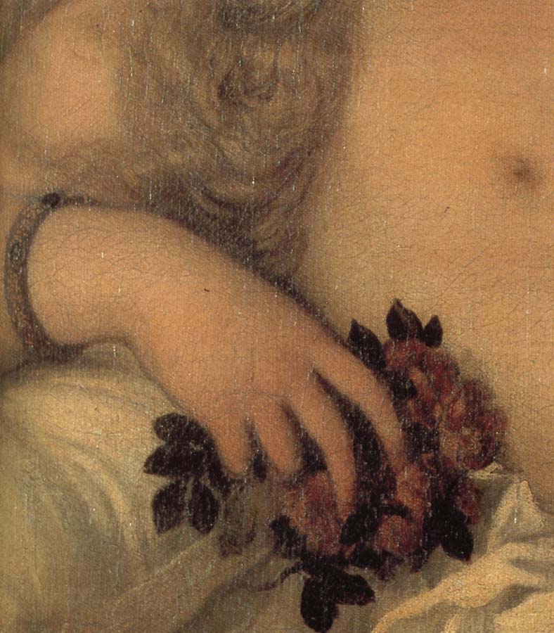 Details of Venus of Urbino