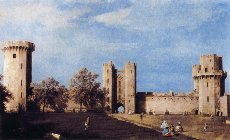 The Courtyard of the Castle of Warwick