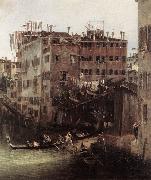 Canaletto The Rio dei Mendicanti (detail) oil on canvas