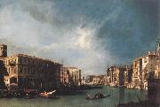 Canaletto The Grand Canal from Rialto toward the North painting