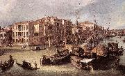 Canaletto Grand Canal: Looking North-East toward the Rialto Bridge (detail) d oil on canvas