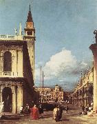 Canaletto The Piazzetta, Looking toward the Clock Tower df oil on canvas