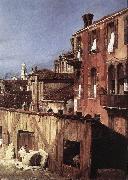 Canaletto The Stonemason s Yard (detail) oil on canvas