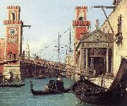 Canaletto View of the Entrance to the Arsenal (detail) s oil on canvas