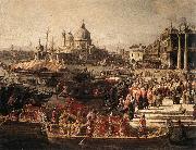 Canaletto Arrival of the French Ambassador in Venice (detail) f oil on canvas