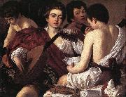 Caravaggio The Musicians f oil on canvas