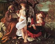 Caravaggio Rest on Flight to Egypt ff oil on canvas