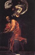 Caravaggio The Inspiration of Saint Matthew df oil on canvas