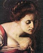 Caravaggio Madonna Palafrenieri (detail) f oil on canvas
