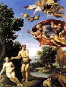 Domenichino Adam and Eve sfw oil on canvas