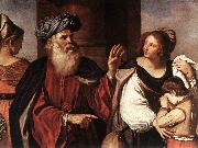 GUERCINO Abraham Casting Out Hagar and Ishmael sg oil on canvas