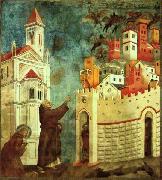 Giotto The Devils Cast Out of Arezzo oil painting