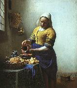 JanVermeer The Milkmaid oil painting reproduction