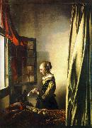 JanVermeer Girl Reading a Letter at an Open Window oil painting on canvas