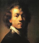 Rembrandt Self Portrait with Lace Collar oil