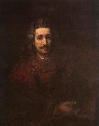 Rembrandt Man with a Magnifying Glass oil on canvas