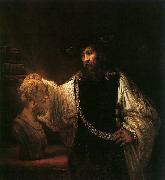 Rembrandt Aristotle with a Bust of Homer oil on canvas