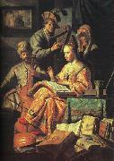 Rembrandt The Music Party oil on canvas