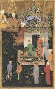 Bihzad Timur enthroned oil on canvas