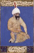 Bihzad Portrait of the poet Hatifi,Jami s nephew,seen here wearing a shi ite turban oil on canvas