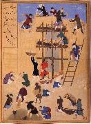 Bihzad Building ot Castle Khawarnaq,wherein the chamber of the seven icons will be hidden oil on canvas