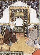Bihzad A shaykh in the prayer niche of a mosque oil on canvas