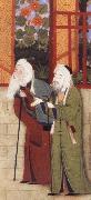 Bihzad Portrait of jami leaning on a staff,with another scholar of Sultan Husayn-s court china oil painting reproduction