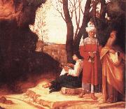Giorgione Die drei Philosophen oil