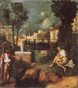 Giorgione The Tempest oil on canvas