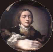 PARMIGIANINO Self-Portrait in a convex mirror oil on canvas