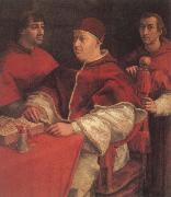 Raphael Portrait of Pope Leo X with Cardinals Guillo de Medici and Luigi de Rossi china oil painting artist