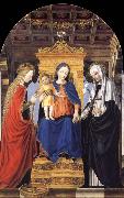 Bergognone The Virgin and Child Enthroned with Saint Catherine of Alexandria and Saint Catherine of Siena oil on canvas