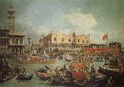 Canaletto The Bucintoro in Front of the Doges- Palace on Ascension Day china oil painting artist
