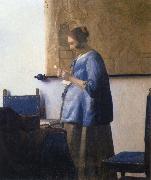 JanVermeer Woman Reading a Letter painting