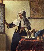 JanVermeer Woman with a Jug oil on canvas