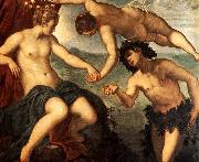 Tintoretto Ariadne, Venus and Bacchus oil on canvas