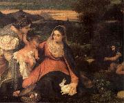 Titian The Virgin with the rabbit china oil painting artist