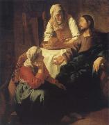 JanVermeer Christ in Maria and Marta oil painting artist