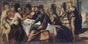 Tintoretto The festival of the Belschazzar oil on canvas
