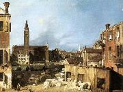 Canaletto The Stonemason-s Yard oil painting on canvas