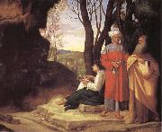 Giorgione The three philosophers oil on canvas