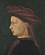MASACCIO Profile Portrait of a Young Man oil on canvas