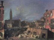 Canaletto the stonemason s yard oil painting reproduction