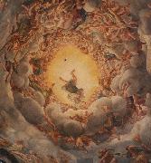 Correggio Correggio famous frescoes in Parma seems to melt the ceiling of the cathedral and draw the viewer into a gyre of spiritual ecstasy. china oil painting artist